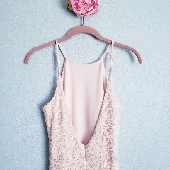 Lulu's Ephemeral Allure Baby Pink Lace Maxi Dress - Picture 7 of 13